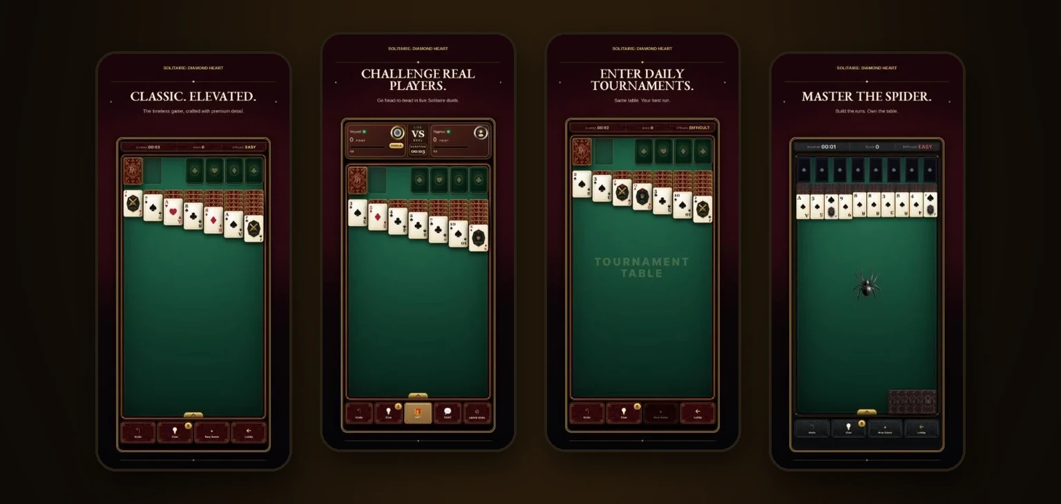 Solitaire: Diamond Heart uygulama ekranları